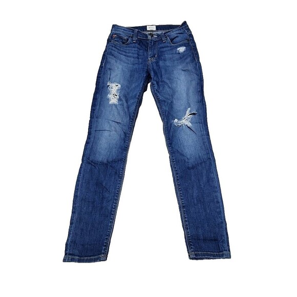 Hudson Denim - Hudson Nico Midrise Ankle Super Skinny Jeans Women's Size 25 Blue Stretch Denim